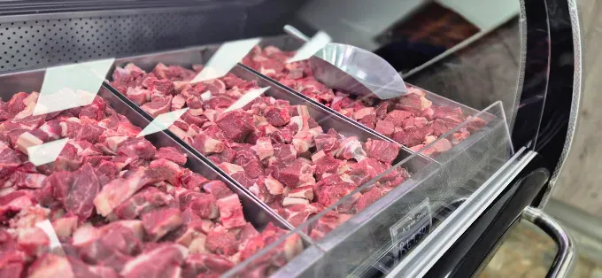 Fresh beef display at Jooste Butchery